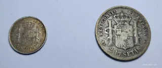 Monedas Alfonso XII y XIII antiguas