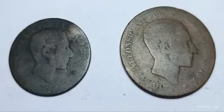 Monedas Alfonso XII y XIII antiguas