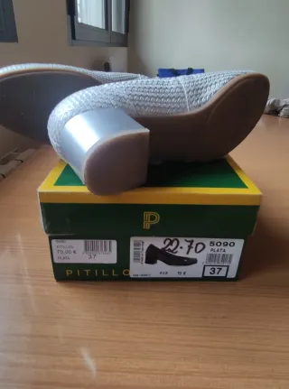Zapatos de vestir Pitillos plateados