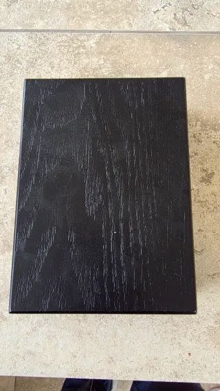 Set accessori vino in cofanetto in legno nero