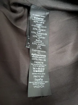 Abrigo Carolina Herrera Marrón