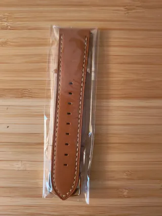 Set cinturini smartwatch pelle, nero e arancione