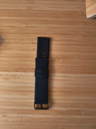 Set cinturini smartwatch pelle, nero e arancione