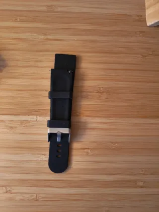 Set cinturini smartwatch pelle, nero e arancione