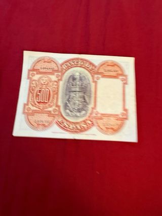 2 Billetes Españoles Ptas Alto Valor Facial
