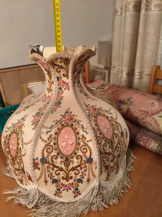 Lámpara de techo de tela floral