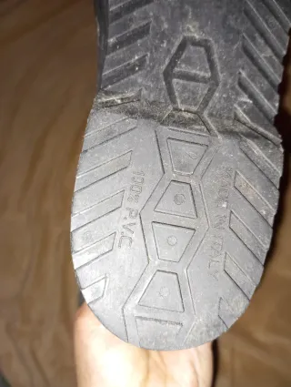 Stivali da pioggia neri e grigi 40