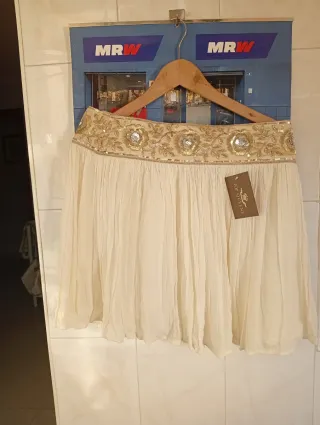 Falda Top Queens Beige Talla Única