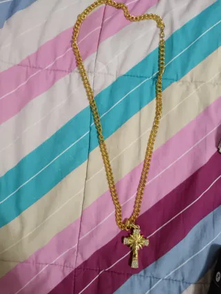 Collana con croce ortodossa dorata uomo