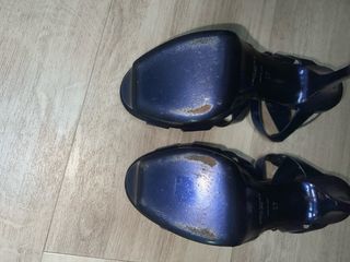 Sandalias YSL Tribute Azul Metálico