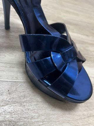 Sandalias YSL Tribute Azul Metálico