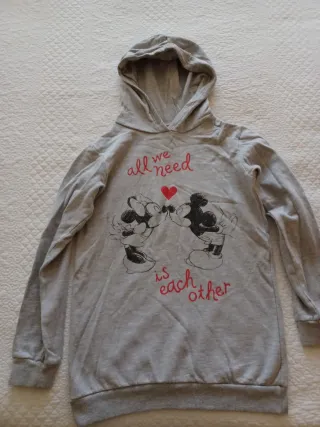 Sudadera Disney Mickey y Minnie gris