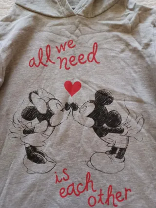 Sudadera Disney Mickey y Minnie gris