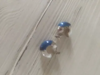 Pendientes de plata con detalles esmalte en azul
