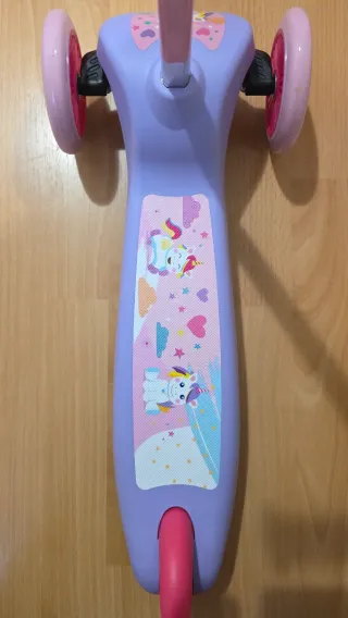 Patinete infantil 3 ruedas unicornios.