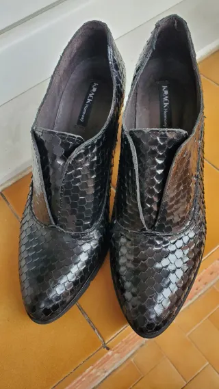 Zapatos de tacón piel negra T.37