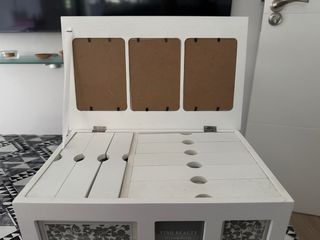 Caja de fotos de madera decorativa