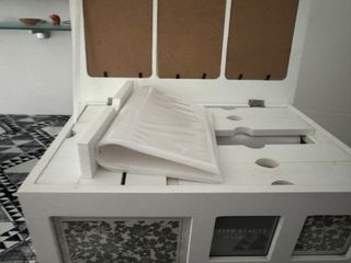 Caja de fotos de madera decorativa