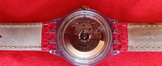 Orologio Swatch Automatico Scheletrato Rosso Oro