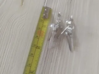 Pendientes largos plata y perlas