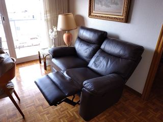 Sofá de 2 plazas reclinable de cuero