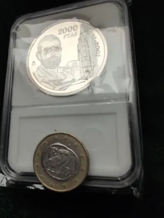 Moneda Plata 2000 Pesetas 1901-2001