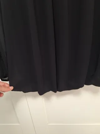 Blusa gasa vaporosa negra talla 40-42