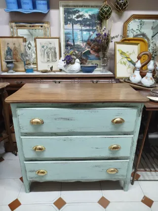 Cómoda de 3 cajones estilo vintage