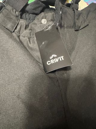 Pantalones de esquí negros con tirantes