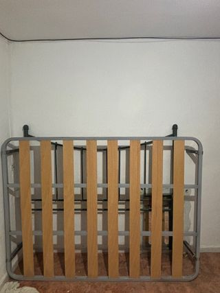 Somier metálico con lamas de madera