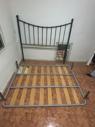 Somier metálico con lamas de madera