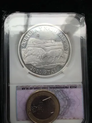 Moneda Plata 2000 PTAS Cultura y Naturaleza