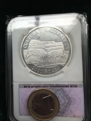 Moneda Plata 2000 PTAS Cultura y Naturaleza