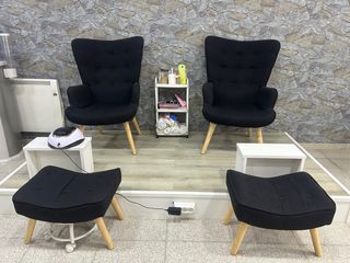 Silla y escalon para pedicura