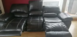 Sofá italiano de piel reclinable y eléctrico