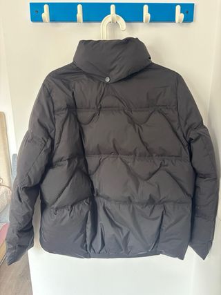 Chaqueta acolchada de pluma negra mujer T. M-L