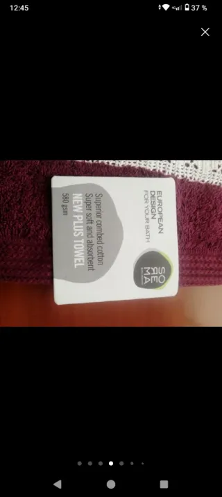 Juego de Toallas burdeos y Blanco