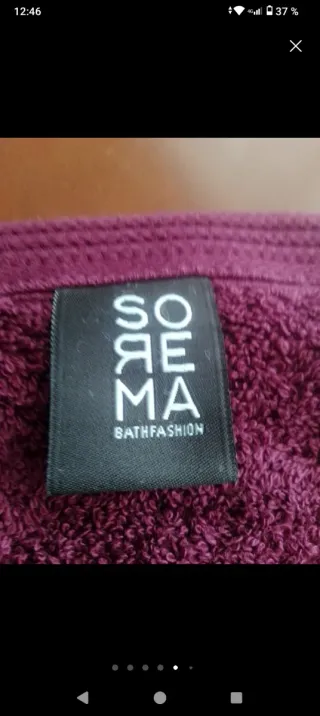 Juego de Toallas burdeos y Blanco