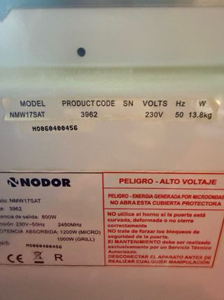 Microondas para repuesto