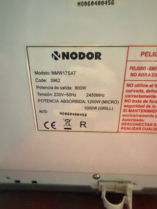 Microondas para repuesto