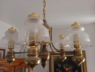 Lámpara de techo vintage dorada