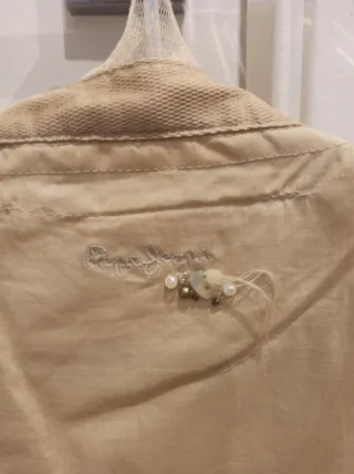 Blusa Pepe Jeans Beige Volantes Talla S