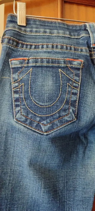 Calças True Religion Azuis Tam 38l