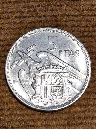 Lote 3 Monedas 5, 25 y 50 Pesetas Franco BA