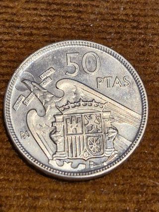 Lote 3 Monedas 5, 25 y 50 Pesetas Franco BA