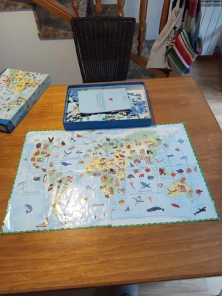 Puzzle Djeco 100 piezas Mapa Mundo