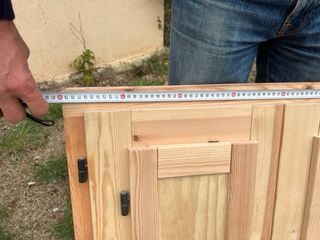 2 ventanas de madera de pino 80x80cm