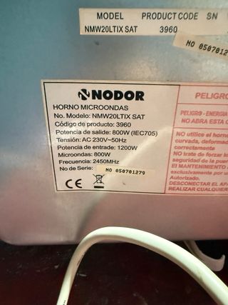 Microondas para piezas