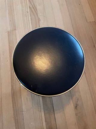 Taburete Tulip Acero y Cuero vintage