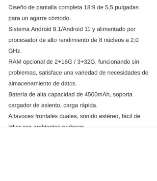 PDA Aopos Sd55 con cargador y cable